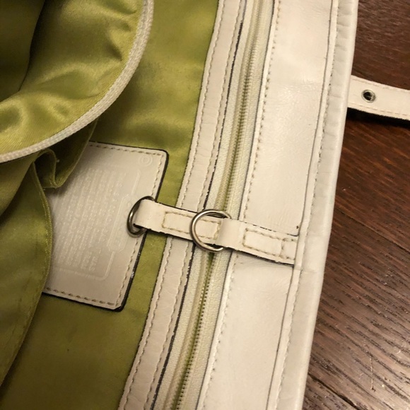 Coach Suede Blue Green White Optic Gallery Tote - Picture 3 of 8